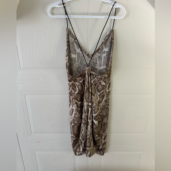 H&M -Snakeskin patterned dress, backless v-neck, Size Small - Picture 3 of 4